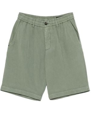 White Sand Robert Elasticated-Waistband Shorts - Green