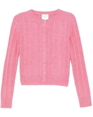 Reformation Hannah Cardigan - Pink