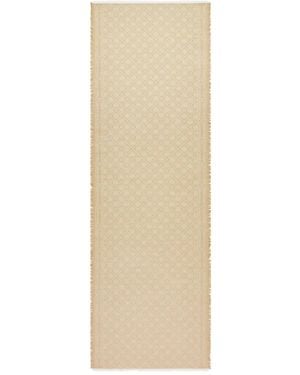 Tory Burch T Monogram-Jacquard Scarf - Natural