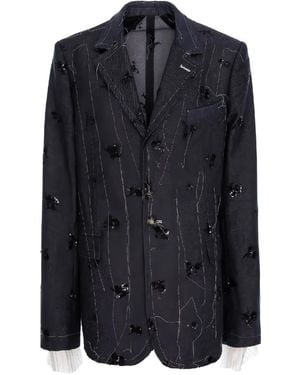 CuAnna Sequin-Embellished Blazer - Black