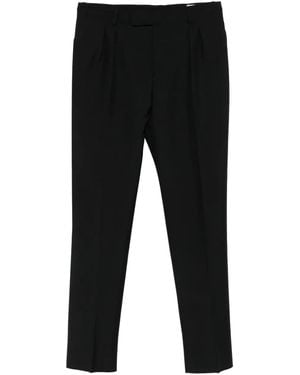 McQueen Pleated-front wool trousers - Negro