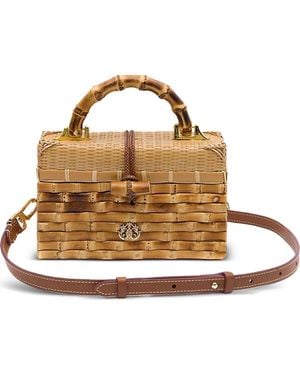 Isla Bolso de hombro Eleonora Rattan - Metálico