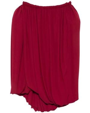 Magda Butrym Falda Midi Drapeada - Rojo