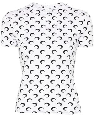 Marine Serre Moon Jersey T-Shirt - White