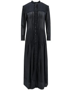 Isabel Marant Lonie Ruffled Broderie-Anglaise Maxi Dress - Black