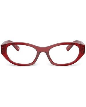 Miu Miu Cat-Eye Logo Glasses - Red