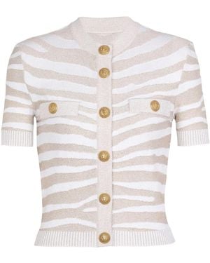 Balmain Short-sleeved Cardigan - White