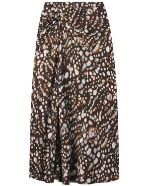 A.L.C. Jean Striped Gathered Skirt - White