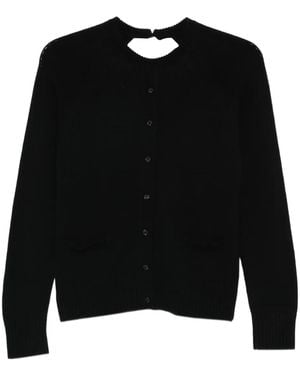 Cordera Cárdigan Con Aberturas - Negro