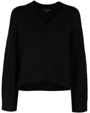 Nili Lotan Isley V-Neck Jumper - Black