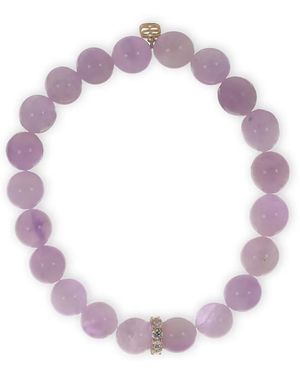 Sydney Evan Großes Rondelle Armband Mit Amethyst Und Diamanten - Pink