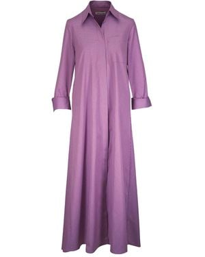 Twp Jenny's Striped Shirt Maxi Dress - Purple