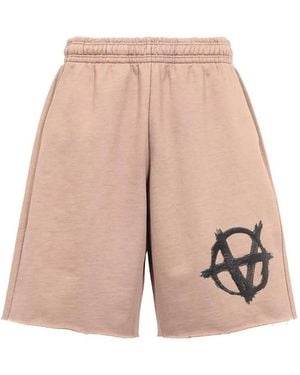 Vetements Cotton Bermuda Shorts - Natural