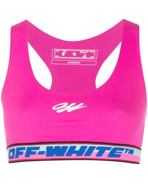 Off-White c/o Virgil Abloh Sport-Bh Mit Logo - Pink