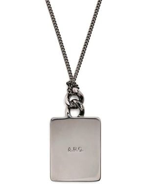 A.P.C. Collar Con Colgante Id - Blanco