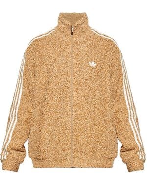 adidas Firebird Bouclé Zip-Up Sweatshirt - Natural