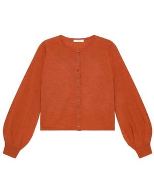 Maliparmi Puff-Sleeve Cardigan - Orange