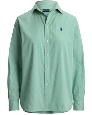 Polo Ralph Lauren Relaxed Fit Striped Cotton Shirt - Green
