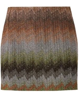 Missoni Minijupe À Motif Zigzag - Brown