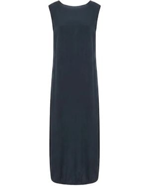 Liviana Conti V-Neck Sleeveless Midi Dress - Blue