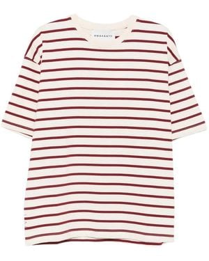 Amaranto Striped Short-Sleeve T-Shirt - Red