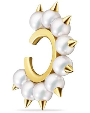 Tasaki Danger Tribe 18Kt Geelgouden Oorbel - Wit