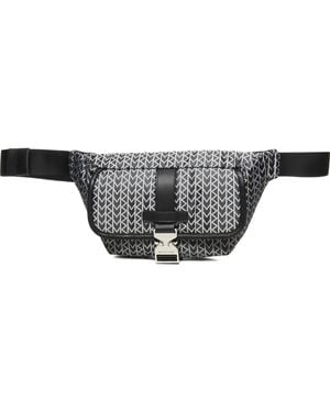 Michael Kors Monogram-Pattern Belt Bag - Gray