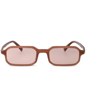 Emporio Armani Rectangle-Frame Sunglasses - Pink