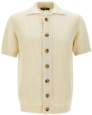 FILIPPO DE LAURENTIIS Textured Knit Shirt - White