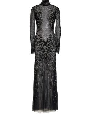 Amen Langärmeliges Kleid Mit Pailletten - Schwarz