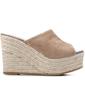 Espadrilles Flash Suede Wedge - Grey