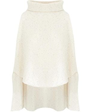 Lorena Antoniazzi Rollkragenweste mit Pailletten - Weiß