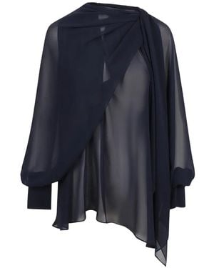 Gianluca Capannolo Draped Blouse - Blue