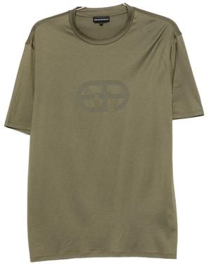 Emporio Armani Logo-Print Short-Sleeve T-Shirt - Green