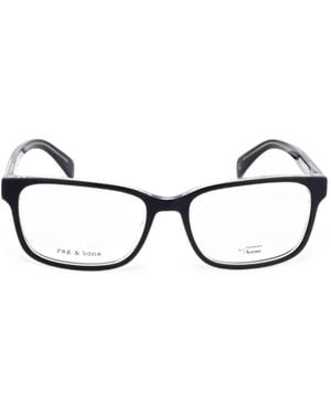 Rag & Bone Rectangle-Frame Glasses - Black