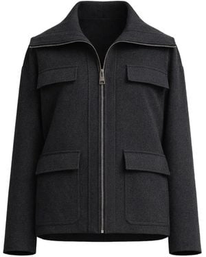 Margaux Lonnberg Veste Zippée À Poches Multiples - Black