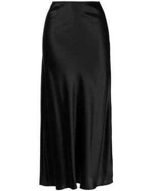 Reformation Layla Silk Midi Skirt - Black