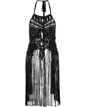 Alberta Ferretti Cut Out-Detail Knitted Vest - Black