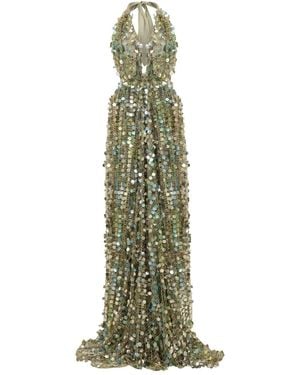 SANA OSMANI Divina Sequin Maxi Dress - Green