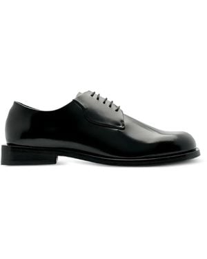 Lottusse Tomir Polished-Leather Derby Shoes - Black