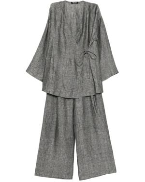 BLAKLACE Tie-Waist Set - Grey
