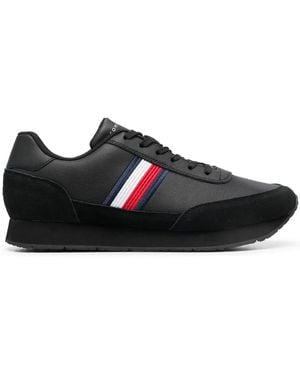 Tommy Hilfiger ローカット レザースニーカー - ブラック