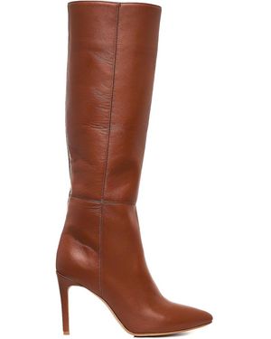 Ginissima 95Mm Milla Leather Knee-High Boots - Brown