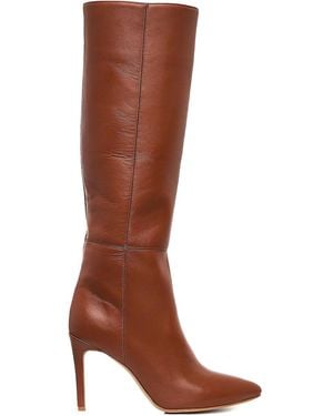 Ginissima 95Mm Milla Leather Knee-High Boots - Brown