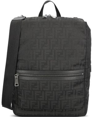 Fendi Lui Rucksack Mit Ff-Monogramm - Schwarz