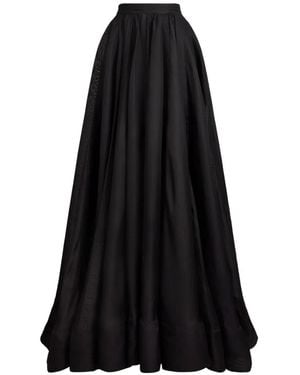 Ralph Lauren Ivanna Silk Midi Skirt - Black