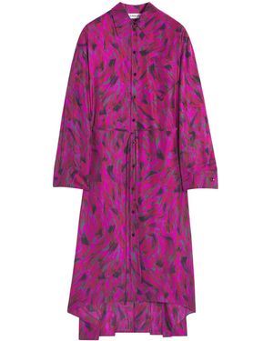 Lanvin プリント プリーツドレス - パープル