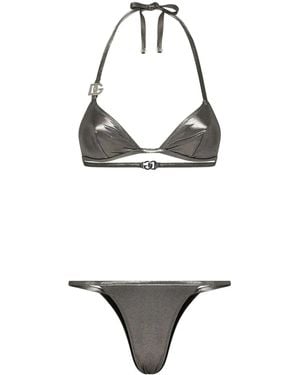 Dolce & Gabbana Set Bikini A Triangolo Kim Dolce&Gabbana - Metallizzato
