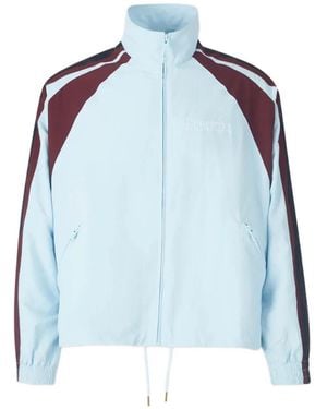 Willy Chavarria Logo-Embroidered Colour-Block Jacket - Blue