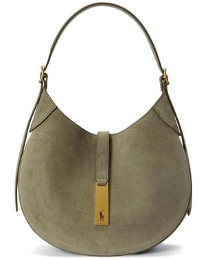 Polo Ralph Lauren Polo Id Suede Shoulder Bag - Green